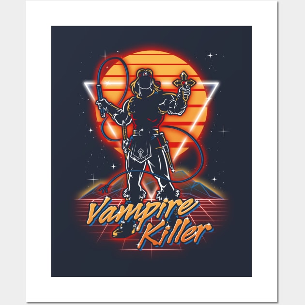 Retro Vampire Killer Wall Art by Olipop